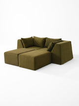Modo 2 Piece (86") High-Arm Sofa - Velvet - Moss