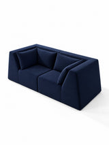 Modo 2 Piece (86") High-Arm Sofa - Velvet - Pacific