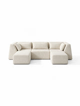 Modo 3 Piece (126") High-Arm Sofa - Boucle
