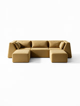 Modo 3 Piece (126") High-Arm Sofa - Performance Fabric - Chamomile