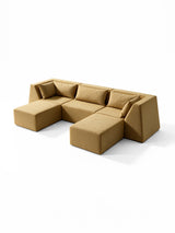 Modo 3 Piece (126") High-Arm Sofa - Performance Fabric - Chamomile