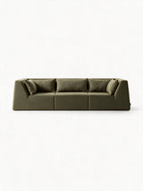 Modo 3 Piece (126") High-Arm Sofa - Performance Fabric - Sage