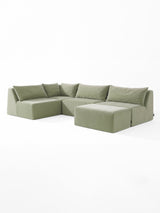 Modo 4 Piece Sectional (Armless) - Aqua