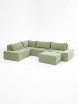 Modo 4 Piece Sectional (Classic) - Aqua