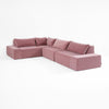 Modo 4-piece modular sectional sofa, Classic configuration, in faded rose pink performance fabric, studio photo