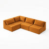 Modo 4 Piece Sectional (Armless) - Saffron