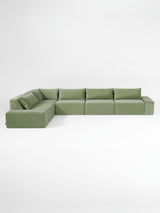 Modo 5 Piece Sectional (Classic) - Aqua