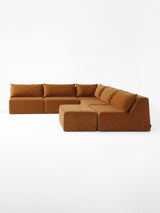 Modo 5 Piece Sectional (Armless) - Cognac