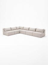 Modo 6 Piece Sectional (Armless) - Marshmallow