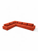 Modo 6 Piece Sectional (Classic) - Tangerine