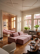 Modo 2 Piece (102") Sofa - Velvet - Faded Rose