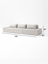 Modo 3 Piece (142") Sofa - Performance Fabric - Mocha