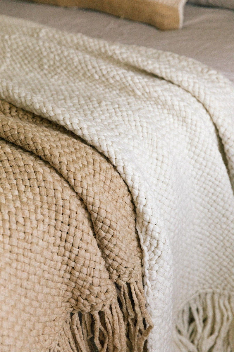 Monte Throw - Natural White
