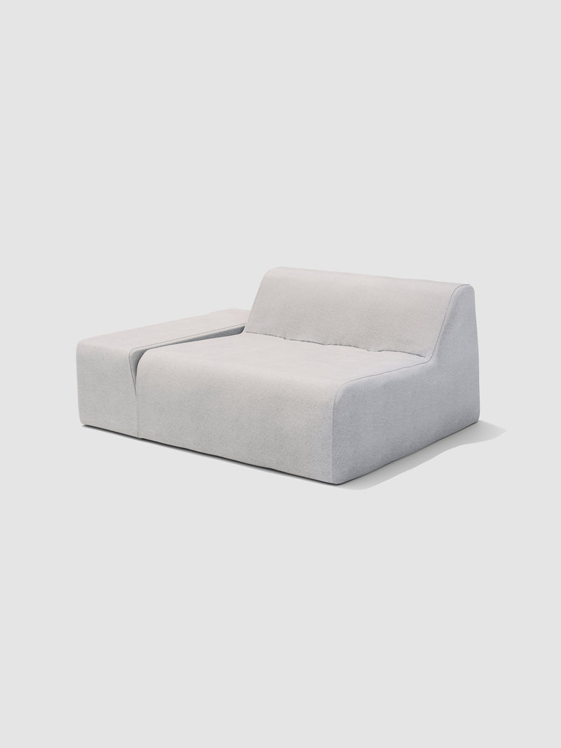 Modo Right End Slipcover - Performance Fabric - Natural