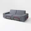 Modo 2 Seater Outdoor Sofa - Navy with Malbec Aluminum