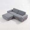 Modo 2 Seater Outdoor Sofa + Ottoman - Navy with Malbec Aluminum