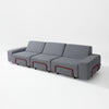 Modo 3 Seater Outdoor Sofa - Navy with Malbec Aluminum