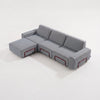 Modo 3 Seater Outdoor Sofa + Ottoman - Navy with Malbec Aluminum