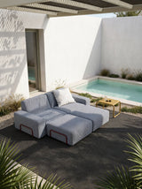 Modo 2 Seater Outdoor Sofa - Navy with Malbec Aluminum