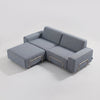 Modo 2 Seater Outdoor Sofa + Ottoman - Navy with Stone Aluminum