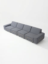 Modo 4 Seater Outdoor Sofa - Navy with Stone Aluminum