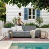 Modo 2 Seater Outdoor Sofa - Navy with Stone Aluminum