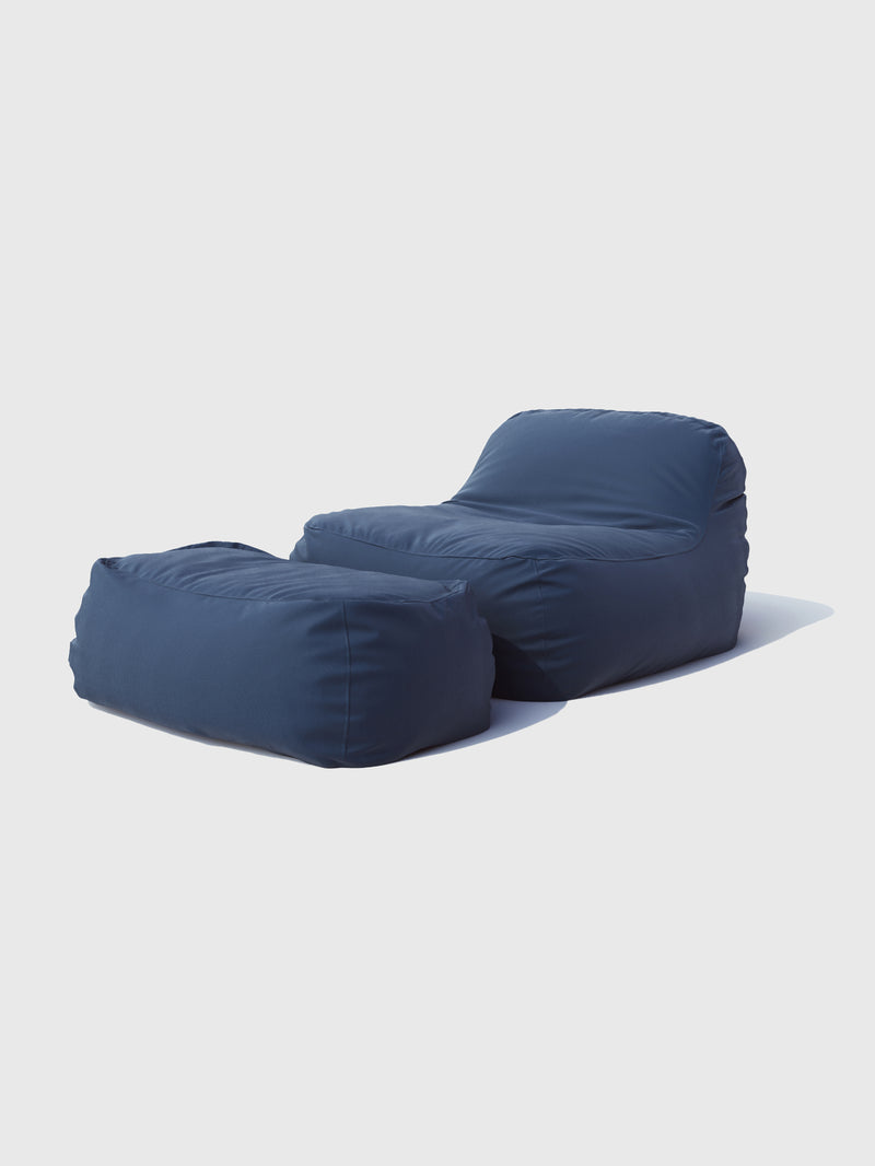 Dune Lounge Chair + Ottoman Outdoor - Navy