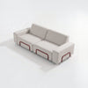 Modo 2 Seater Outdoor Sofa - Oat with Malbec Aluminum