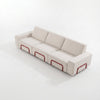 Modo 3 Seater Outdoor Sofa - Oat with Malbec Aluminum