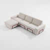 Modo 3 Seater Outdoor Sofa + Ottoman - Oat with Malbec Aluminum