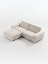 Modo 2 Seater Outdoor Sofa + Ottoman - Oat with Stone Aluminum