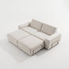 Modo 2 Seater Outdoor Sofa + 2 Ottoman - Oat with Stone Aluminum