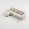 Modo 3 Seater Outdoor Sofa + Ottoman - Oat with Stone Aluminum