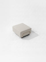 Modo Ottoman Outdoor - Oat with Stone Aluminum