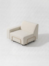 Modo Right End Outdoor - Oat with Stone Aluminum