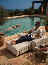 Modo Armchair Outdoor - Oat with Stone Aluminum