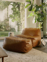 Dune Lounge Chair Vegan Leather - Saddle