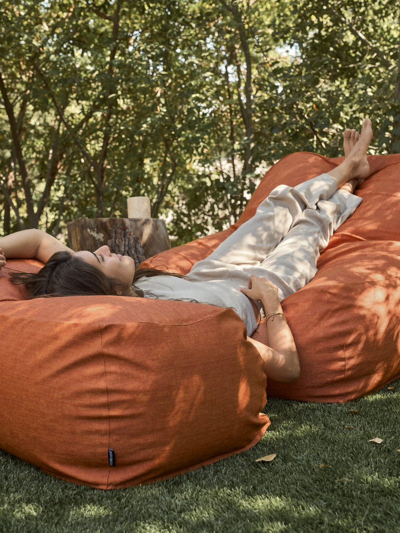 Dune Lounge Chair + Ottoman Outdoor - Ginger