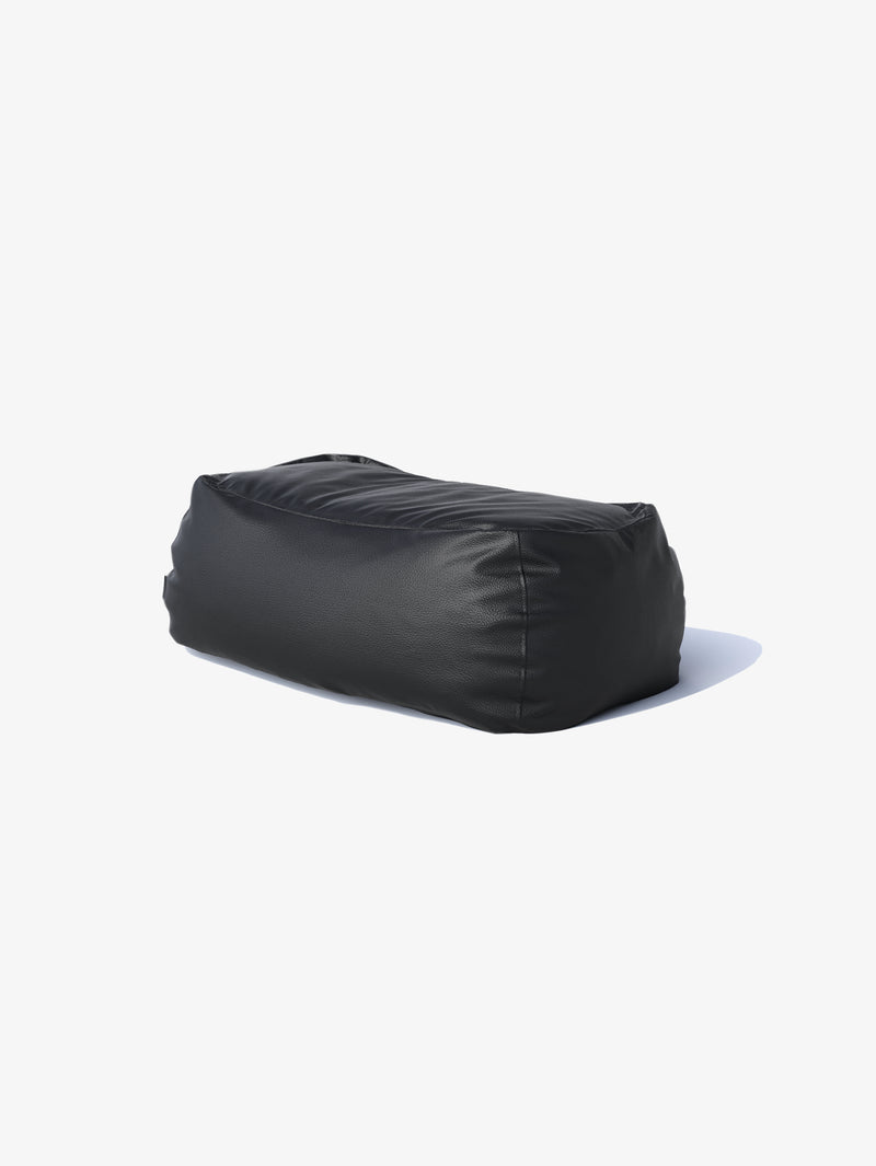 Dune Ottoman Vegan Leather - Black