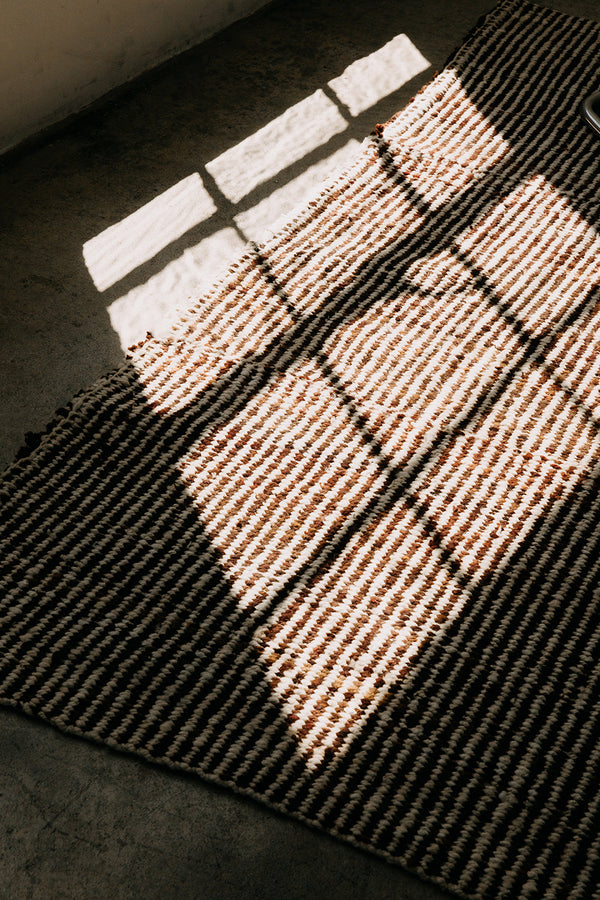 Selva Rug Burgundy & Natural White | 6'6" x 9'8"