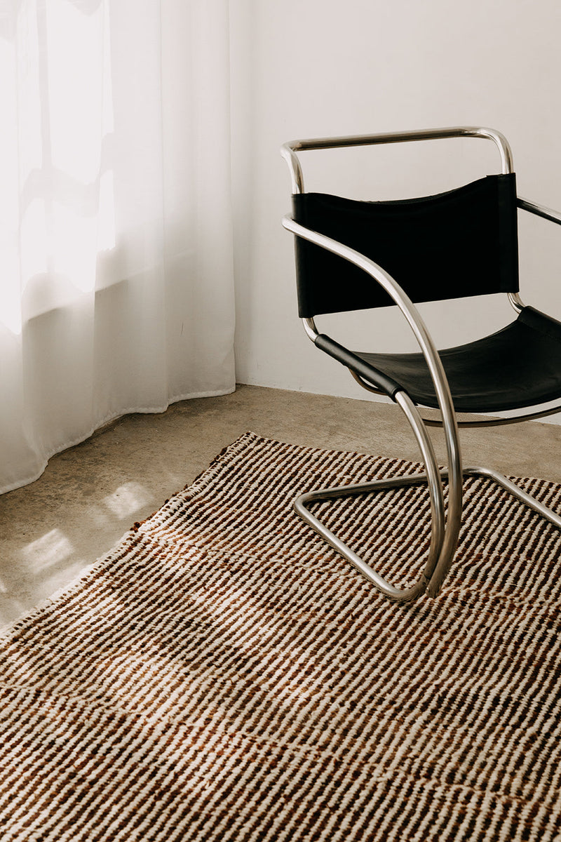 Selva Rug Burgundy & Natural White | 6'6" x 9'8"
