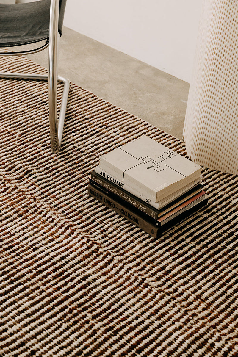 Selva Rug Burgundy & Natural White | 6'6" x 9'8"