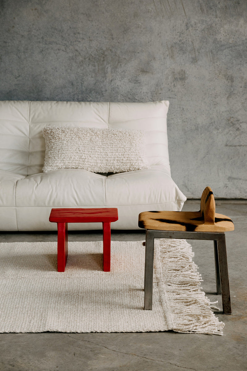 Classica + Fringe Rug Natural White | 4'6" x 6'8"