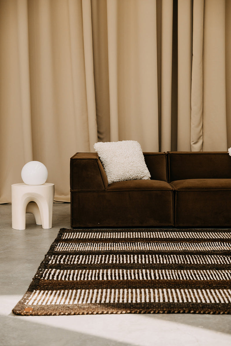 Sierra Rug Brown & Natural White | 6'8" x 8'6"