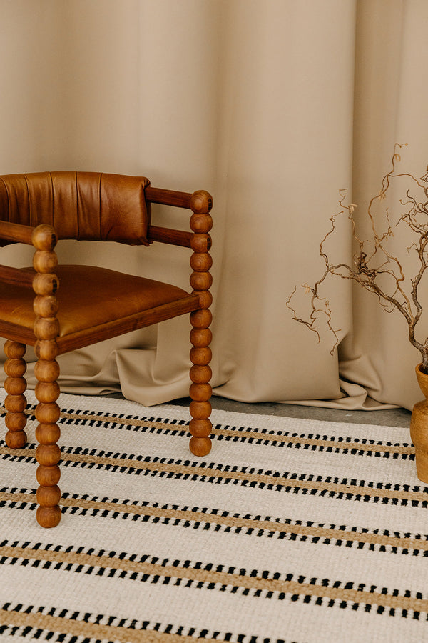 Vera Rug Natural White, Black & Latte | 8'0" x 10'0"