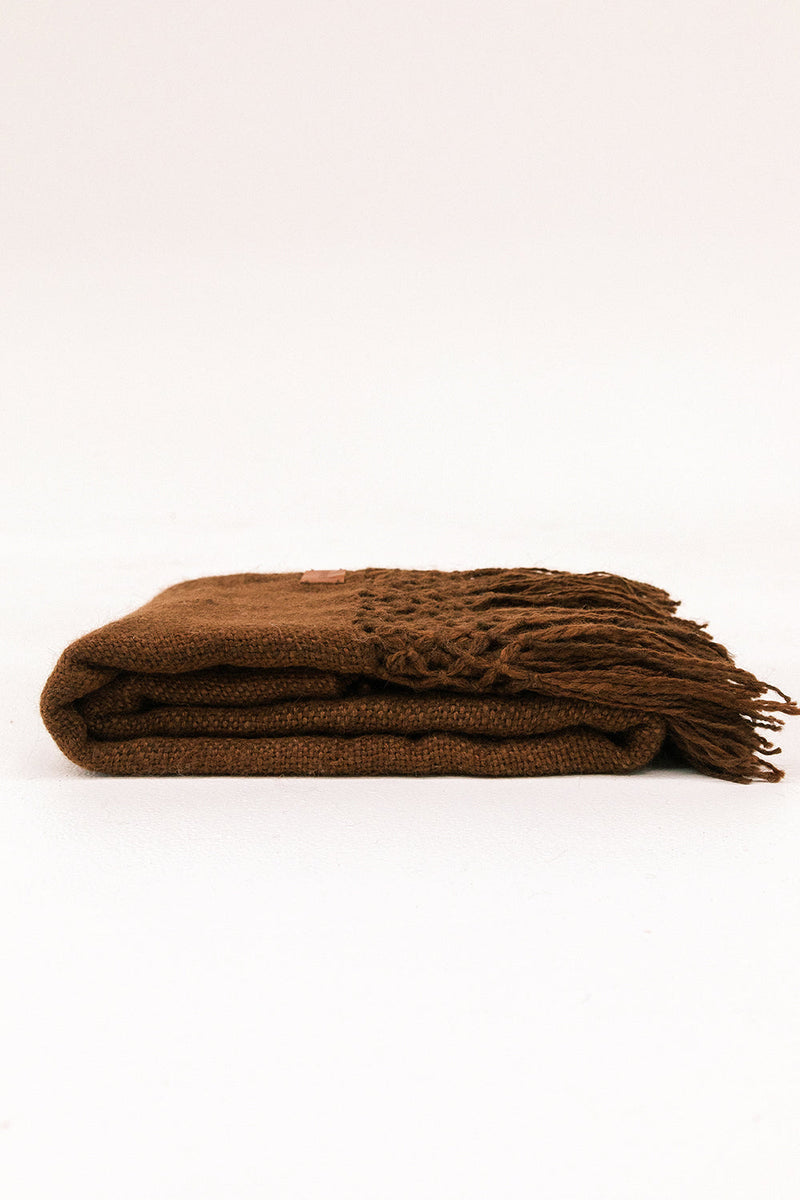 Puna Llama Throw - Tobacco