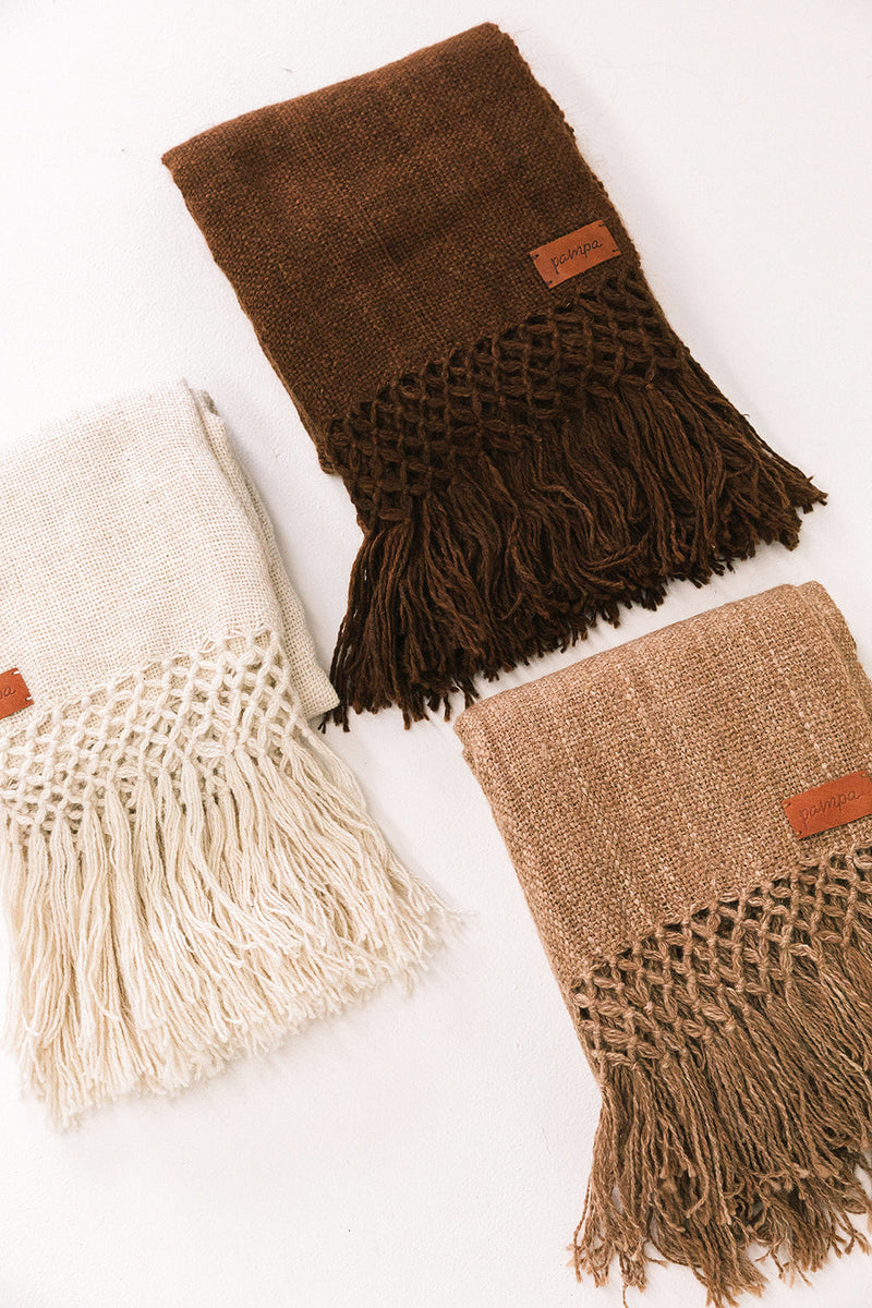 Puna Llama Throw - Natural White