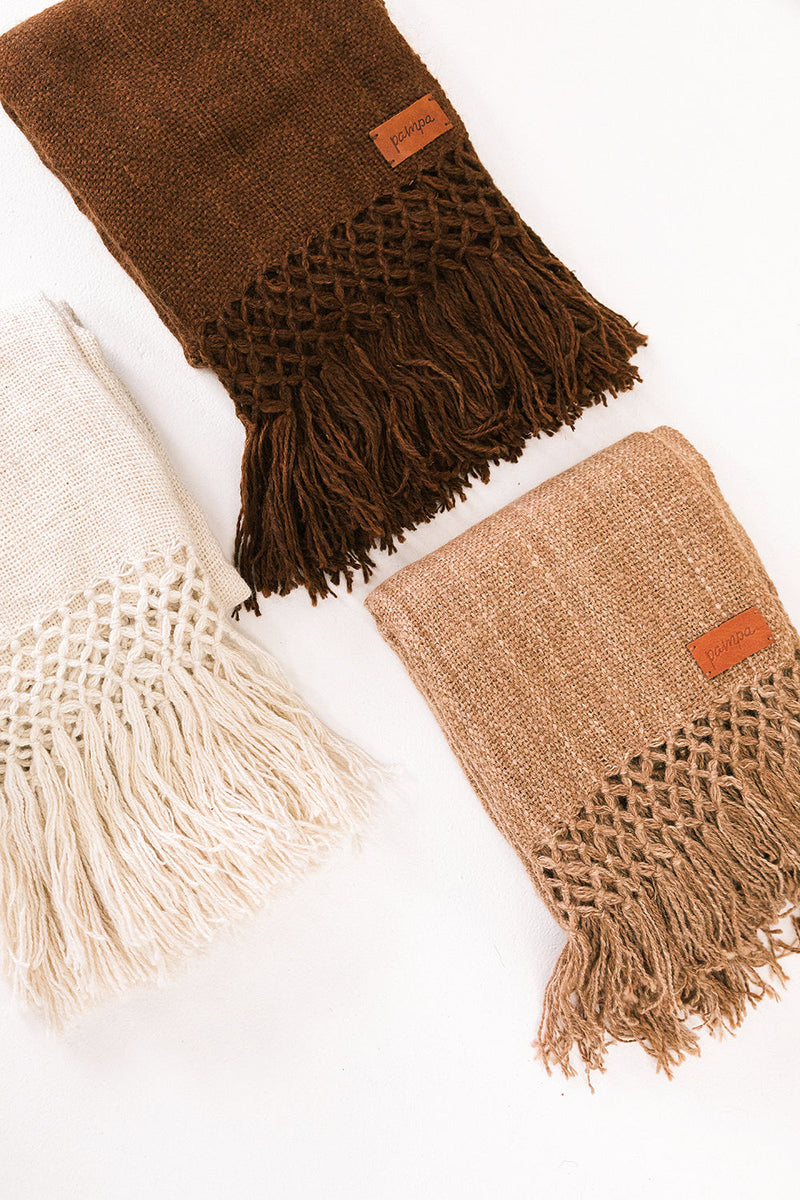 Puna Llama Throw - Tobacco