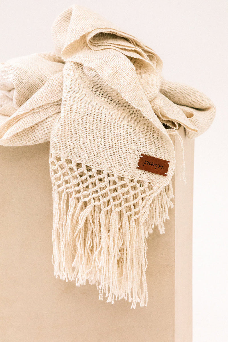 Puna Llama Throw - Natural White
