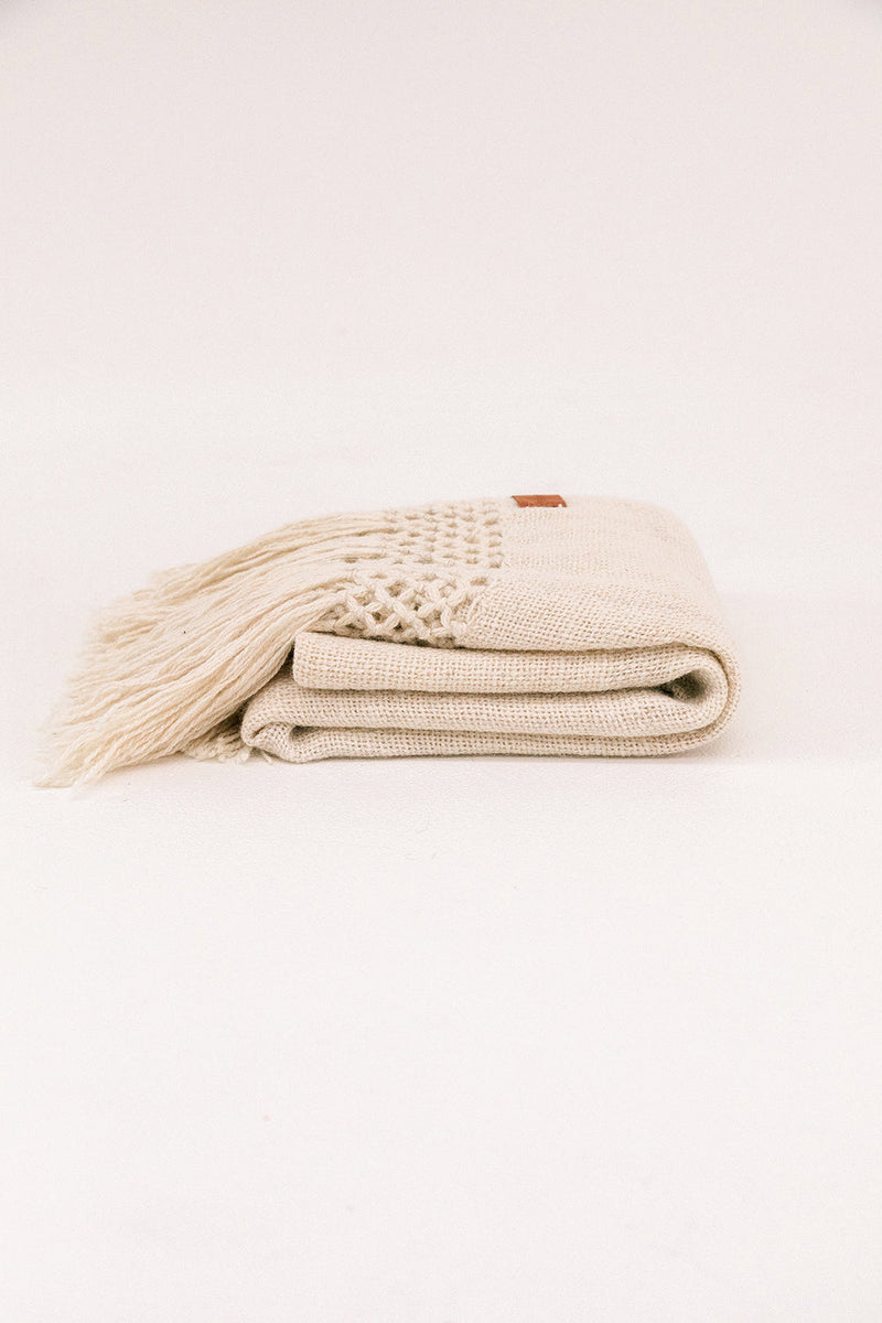 Puna Llama Throw - Natural White